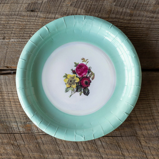 Old China Look Paper Dinner Plates